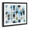 Stupell Industries Ocean Inspired Abstract Tiles Framed Floater Canvas Wall Art